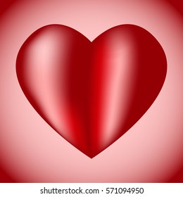 Big red heart with highlights