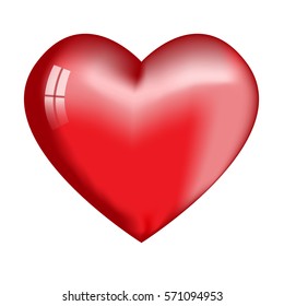Big red heart with highlights