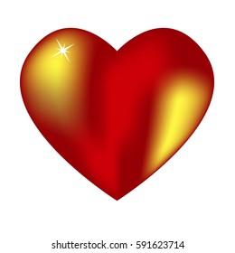 Big red heart with highlights