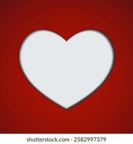 Big red heart, love symbol. Vector symbol