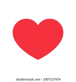 Big Red Heart Round Valentine's Day - vector isolated love symbol for save the date, marriage and wedding invitation