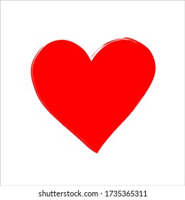 Big red heart shape card