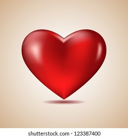 Big Red Heart, Vector Illustration