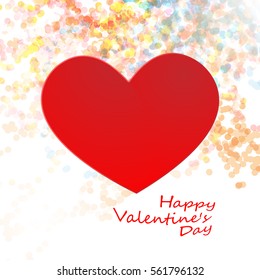 Big Red Hearts, Vector Illustration, valentine's day