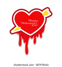 Big Red Hearts, Vector Illustration, valentine's day