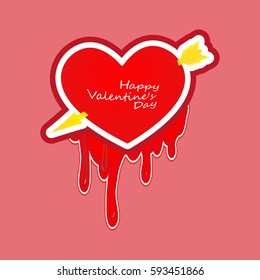 Big Red Hearts, Vector Illustration, valentine's day