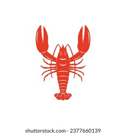 Big Red Lobster Vector Illustration