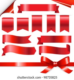 Best seller red ribbon isolated Royalty Free Vector Image