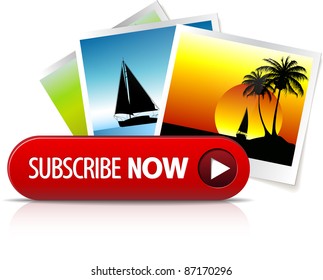 Big Red Subscribe Now Button With Images For Subscription