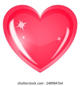 Big red valentine heart -Vector Illustration