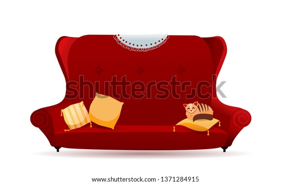 cat velvet sofa