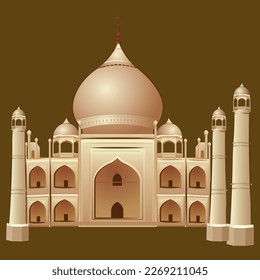 big religious indian temple vector illustration