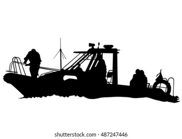Gran barco retro con fondo blanco