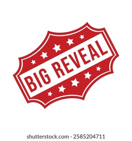 Big Reveal Rubber stamp design Vector 