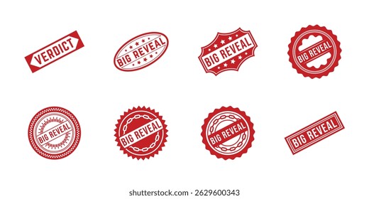 Big Reveal Rubber stamp design Vector 