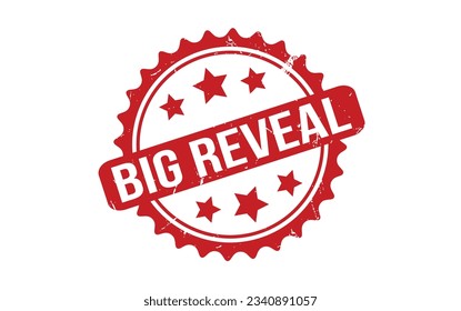 Big Reveal Rubber Stamp Seal Vector