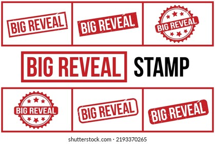 Big Reveal Rubber Stamp Set Vector