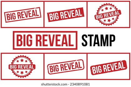 Big Reveal Rubber Stempel Set Vektorgrafik