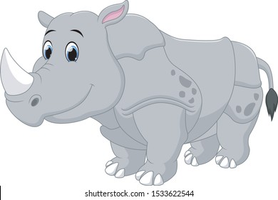 Happy Elephant Isolated On White Vector Stock Vector (royalty Free 