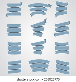 Big Ribbons Set. EPS10 vector
