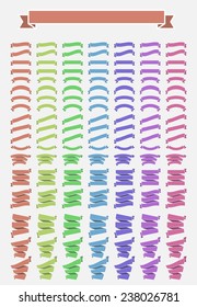 Big Ribbons Set. EPS10 vector