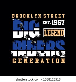 big riders tee element vintage graphic t shirt print vector illustration design