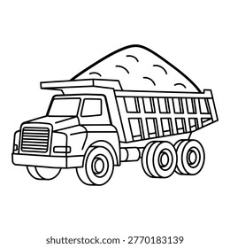 Big rig hauling substantial earth materials