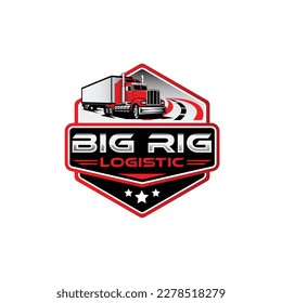 Logo-Design für große Rigg-LKW, Roller, Schwerlast, Transport, Diesel, 18-Rad, Bewegung