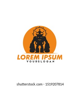 Big robot logo template illustration