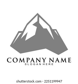 Big rock mountain vector logo