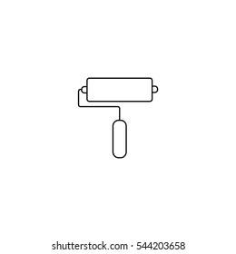 Big roll brush thin line icon