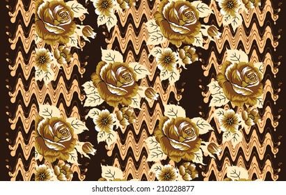Big rose with wavy background.