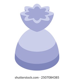 El empaquetado redondo grande del caramelo con un top hermoso está esperando su logotipo e ideas del diseño
