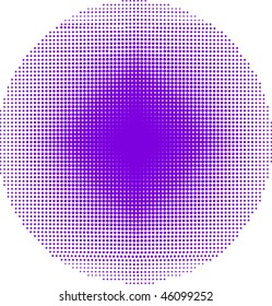 big round halftone, vector illustration