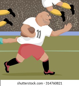 Big Rugby player