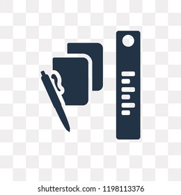 Big ruler vector icon isolated on transparent background, Big ruler transparency concept can be used web and mobile
