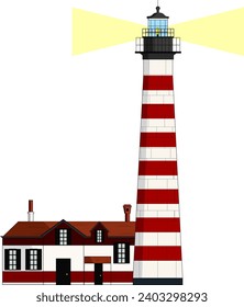 Big Sable Point Lighthouse, Michigan RED and WHITE
