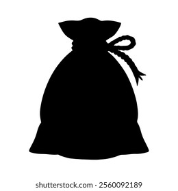 Big sack silhouette icon vector illustration design on white background.