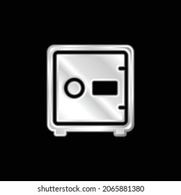 Big Safe Box silver plated metallic icon