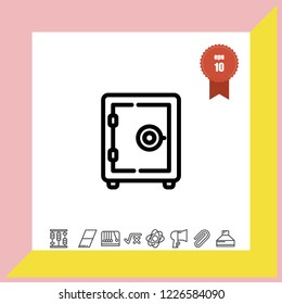 Big Safe icon vector