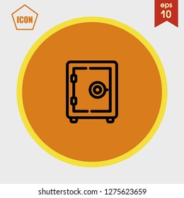 Big Safe icon vector
