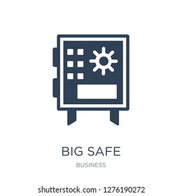 big safe icon vector on white background, big safe trendy filled icons from Business collection, big safe vector illustration