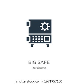 Gran vector de icono seguro. Icono moderno y plano de caja fuerte de la colección de negocios aislado en fondo blanco. La ilustración vectorial se puede utilizar para diseño gráfico web y móvil, logotipo, eps10