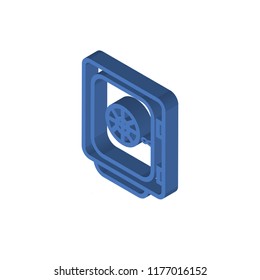 Big safe isometric left top view 3D icon
