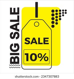 Big sale 10%off black friday yellow tag