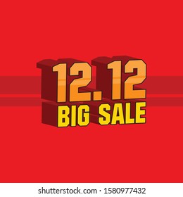 Big Sale 12.12 Red Background Illustration