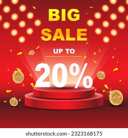 Gran venta 20% plantilla con concepto de color degradado