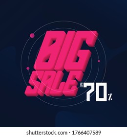 BIG SALE 3D DARK GRADIENT BACKGROUND DESIGN