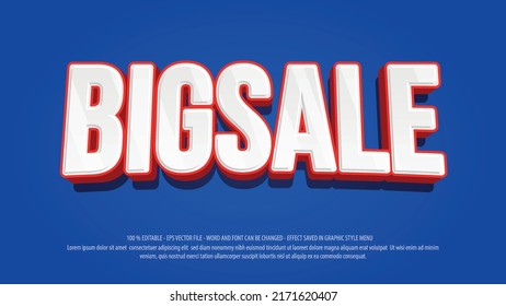 Big sale 3d style editable text effect