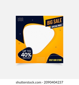 big sale up to 40 percent discount special price. year end promo or new year product promotion.